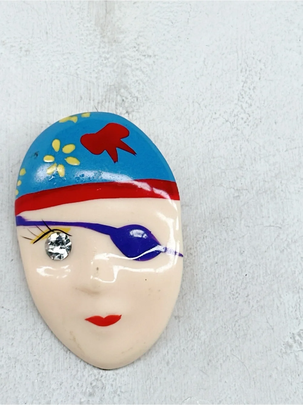 333u. Plastic Creepy Pirate Brooch